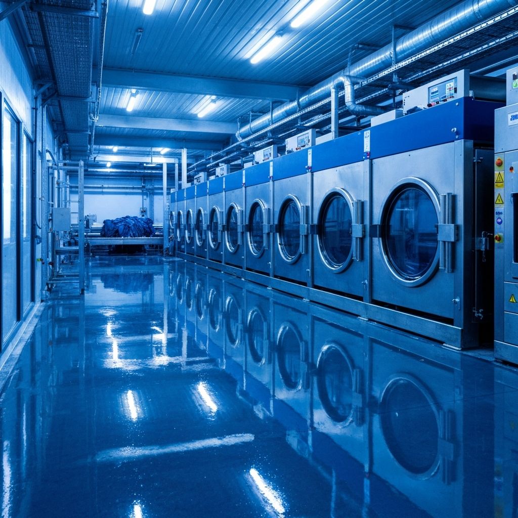 Industrial denim washing facility