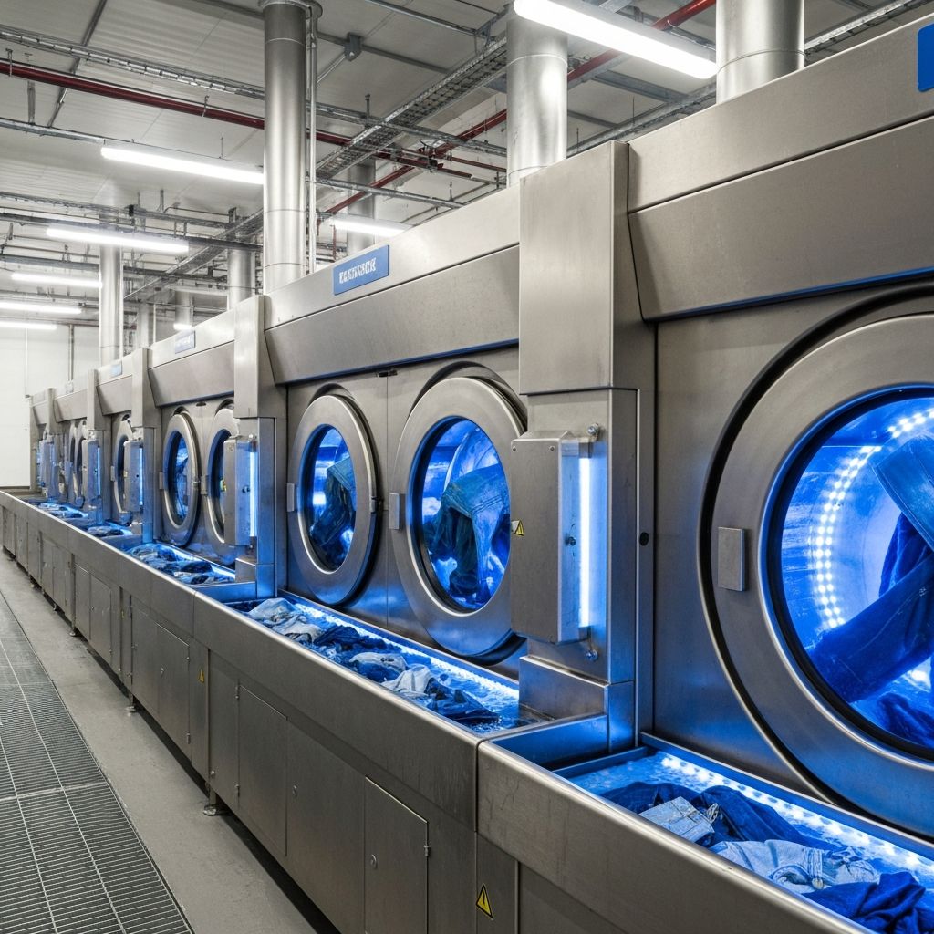 Industrial denim washing facility