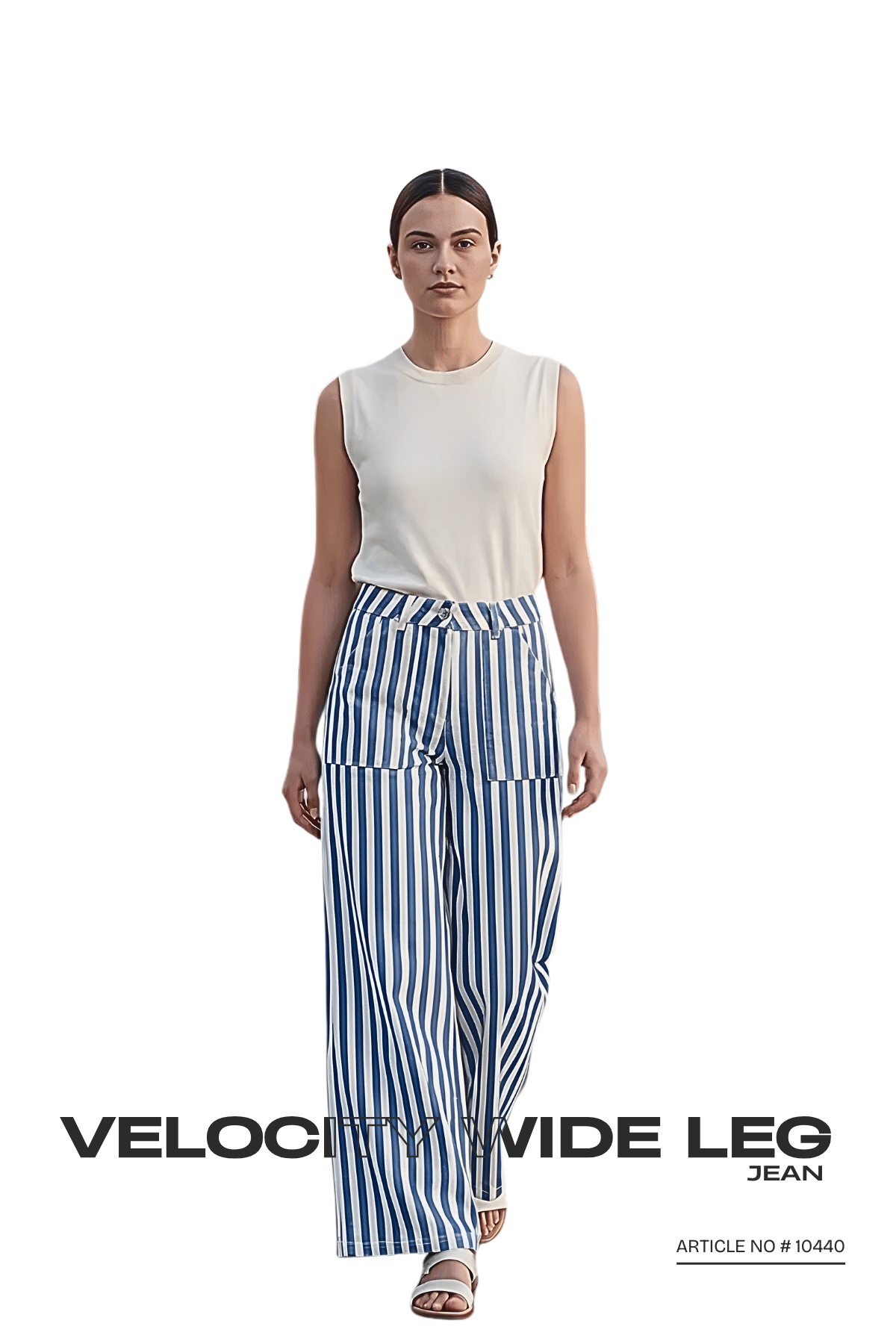 Velocity Wide Leg Jean by 3A APPARELS - Article #10440