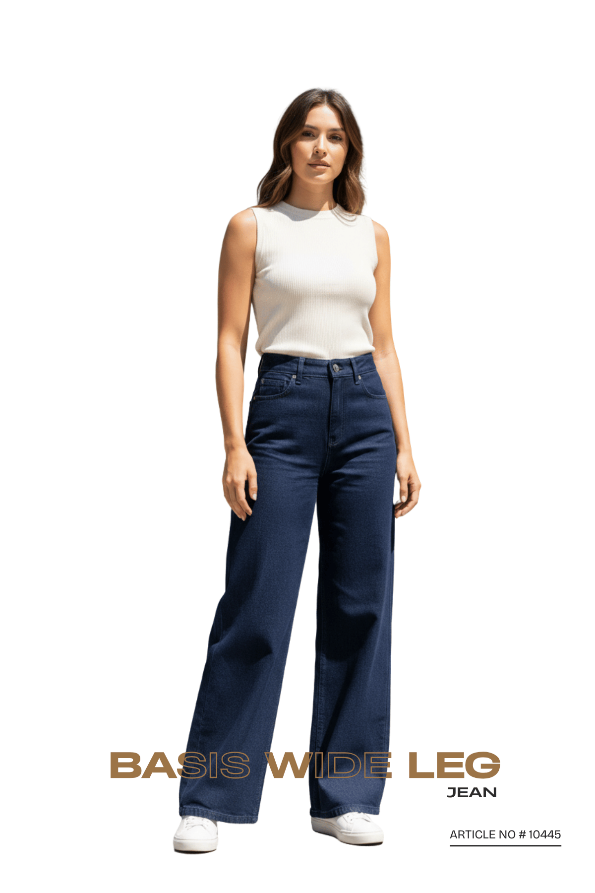 Basis Wide Leg Jean by 3A APPARELS - Article #10445